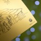 firmowa kartka świąteczna ZŁOTA BETLEJEMKA z logiem