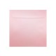 Koperta ozdobna 155x155 różowa pudrowa perłowa