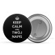 Oryginalna przypinka "Keep calm" z Twoim napisem
