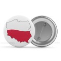 Przypinki do ubrań patriotyczne "Mapa Polski Kontur"