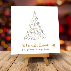 Kartki świąteczne biznesowe z logo Zaczarowana Choinka
